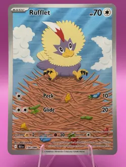Pokemon TCG Rufflet Illustration Black Bolt 154/086 English Edition - Image 1