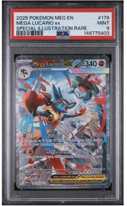 2025 Pokemon MEG En Mega Lucario Ex Special Illustration Rare #179 PSA 10 ResubU - Image 1