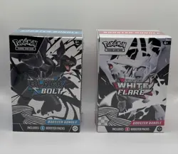 SEALED Pokemon TCG Scarlet & Violet Black Bolt & White Flare Booster Bundle - Image 1