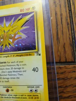 2000 Pokemon Fossil Zapdos Holo 15/62 - Image 3