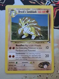 2000 Pokemon Brock's Sandslash Gym Heroes Vintage 23/132 NM - Image 1
