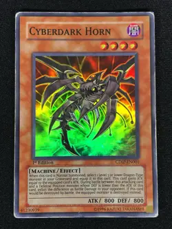 Yugioh Cyberdark Horn CDIP-EN001 1ST Super (MP) - Image 1