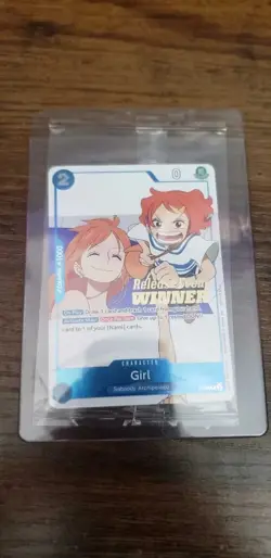 Girl (OP14 Release Event Winner) P-096 One Piece Promotion Cards Foil (Sealed) - Image 1