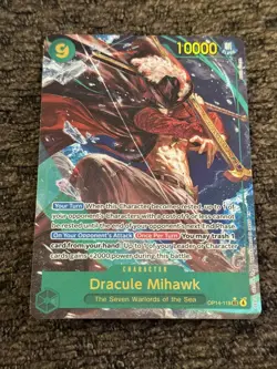 One Piece Dracule Mihawk Alt Art SEC OP14-119 Alternate - Image 1