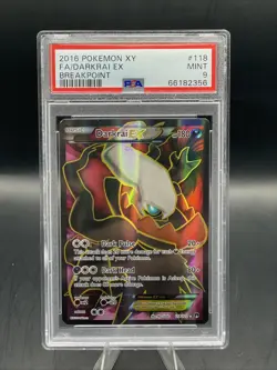 Pokemon Darkrai EX TCG Full Art Card 118/122 XY Breakpoint PSA 9 - Image 1