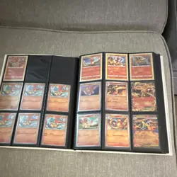 Pokemon Card Lot in Binder Pikachu Charizard Eevee Foil Trainer Energy English - Image 5