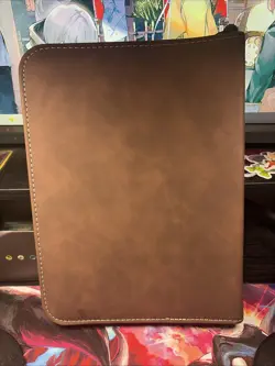Pokemon Card Binder 4 Pocket 50 Pages Raichu Brown PU Leather - Image 2