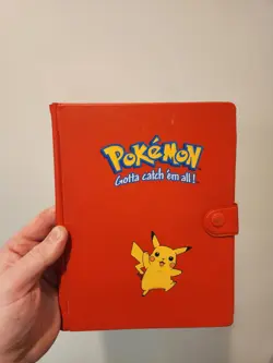 Vintage 1999 Pikachu Official Pokemon TCG Card Binder Book Red 4 Pocket 120 Slot - Image 2