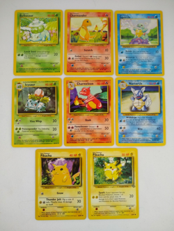 Pokemon Base Set Starters + Evolutions + Pikachus - Exact Cards! - Image 1