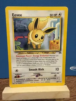Pokemon TCG Eevee 38/75 Neo Discovery Unlimited Uncommon WOTC Vintage Card - Image 1