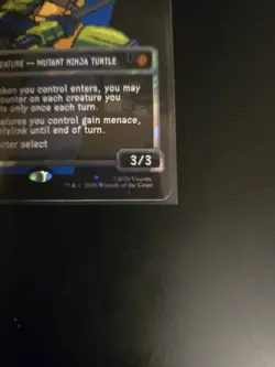 MTG TMNT Leonardo the Balance 0083 Borderless Surge Pixel Foil Mythic In hand NM - Image 2