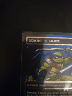 MTG TMNT Leonardo the Balance 0083 Borderless Surge Pixel Foil Mythic In hand NM - Image 4