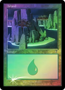 MTG FOIL Island(#332) - 7th Edition #332 - Image 1