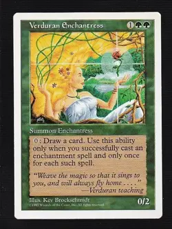 MTG 5th Edition Verduran Enchantress - Image 1