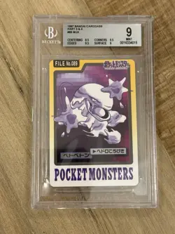 Pokemon 1997 Japanese Bandai Carddass Muk No. 089 BGS 9 - Image 1