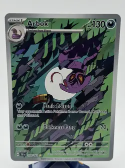 Pokemon TCG Arbok Scarlet & Violet Temporal Forces Holo Full Art Rare 176/162 - Image 1