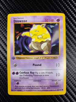 Pokemon Drowzee Common 1st Edition Base Set Shadowless 49/102 LP - Image 1