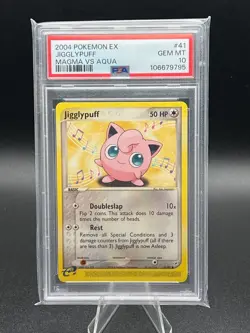 2004 Pokemon Team Magma vs Team Aqua Jigglypuff #41 PSA 10 Gem MINT - Image 1