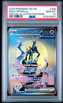 Iron Crown EX 206/162 Special Illustration Rare Pokemon PSA 10 *007 - Image 1