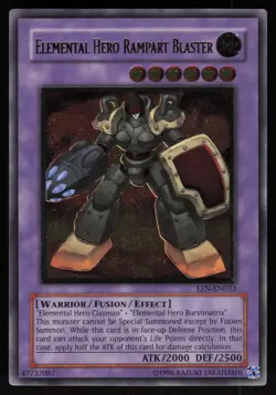Elemental Hero Rampart Blaster (UTR) EEN-EN033 EURO Ultimate Rare Yu-Gi-Oh - Image 1