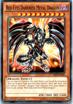 Red-Eyes Darkness Metal Dragon - SR02-EN009 - Common - 1st Edition - Yugioh - Image 1