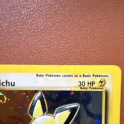 Pokemon TCG Pichu 12/111 Neo Genesis Holo Rare 30 HP English 2000 Card - Image 2