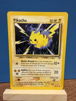 Pokemon TCG Pikachu 70/111 Neo Genesis Card WOTC Vintage - Image 1