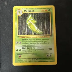 Metapod 54/102 Base Set Pokemon Card D12 - Image 1