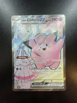 Pokemon TCG-Lillie's Clefairy EX 195 Scarlet & Violet Black Star Promo Card - Image 1