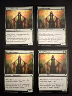 4x Elvish Visionary (175) Magic Origins LP MTG Magic the Gathering x4 Playset - Image 1