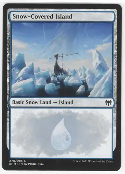 MTG Snow-Covered Island KHM #278 NM Normal - Image 1
