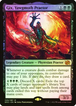 MTG FOIL Gix, Yawgmoth Praetor - The Brothers' War #095 - Image 1