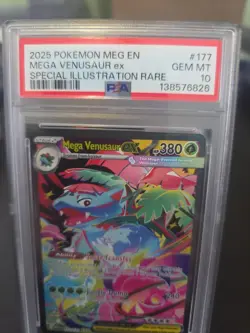 2025 Pokemon Mega Evolution - Mega Venusaur EX SIR 177/132 PSA 10 - Image 3