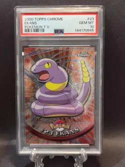 PSA 10 2000 Pokemon Topps Chrome Ekans GEM MINT #23 - Image 1