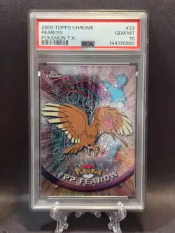 2000 TOPPS CHROME POKEMON T.V. #22 FEAROW PSA 10 - Image 1