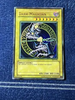Dark Magician Sdy HEAVY Faded Misprint Grey/Blue Starter Deck Yugi Yugioh LP+ - Image 2