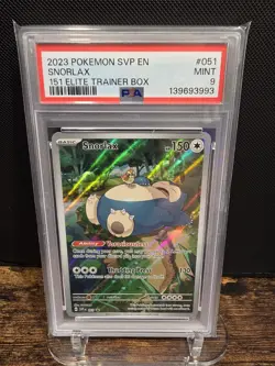 PSA 9 2023 POKEMON SVP EN-SV BLACK STAR PROMO | 151 ETN SNORLAX 051 - Image 1