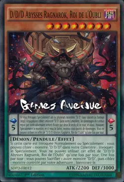 Yu-Gi-Oh ! D/D/D Abysses Ragnarok, Roi de l'Oubli SDPD-FR012 VF/COMMUNE - Image 1
