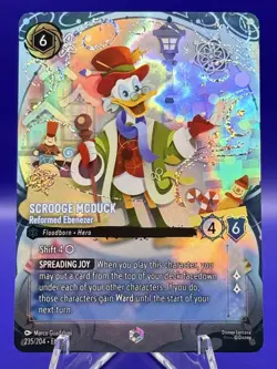 disney lorcana enchanted Scrooge Mcduck Reformed Ebenezer 235/204 Winterspell - Image 1