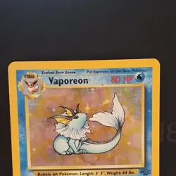 Vaporeon Holo Rare 12/64 Jungle Set Vintage 1999 Pokemon TCG Card LP Condition - Image 2