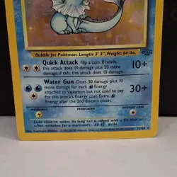 Vaporeon Holo Rare 12/64 Jungle Set Vintage 1999 Pokemon TCG Card LP Condition - Image 3