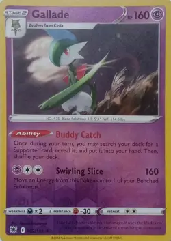 062/189 GALLADE REVERSE HOLO ASTRAL RADIANCE POKEMON CARD - Image 1