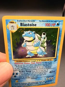 Blastoise 2/130 Holo Rare LP/NM SWIRL - Base Set 2 - Pokemon Card-c - Image 2