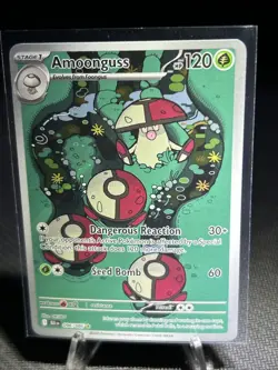 Pokemon Card TCG: Amoonguss 096/086 Illustration Rare Black Bolt SV NM Holo - Image 1
