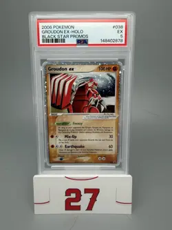 Groudon EX Holo 2006 Pokemon Black Star Promos Card #38 PSA 5 - Image 1