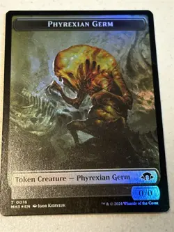mtg foil token Rat with lifelink // Phyrexian Germ, 0019/0016, Modern Horizons 3 - Image 2