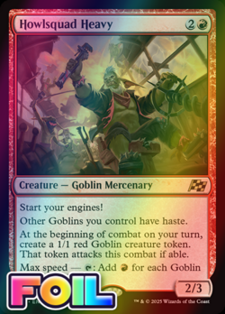 x1 Howlsquad Heavy DFT Aetherdrift MTG 134 FOIL RARE M/NM 1x - Image 1