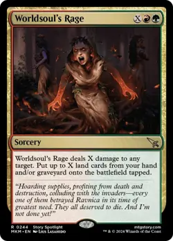 MTG Worldsoul's Rage [Murders at Karlov Manor] Near Mint Magic - Image 1