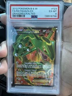 Pokemon 2012 Black & White Dragon Exalted Card 123 Full Art/Rayquaza EX PSA 6 - Image 1
