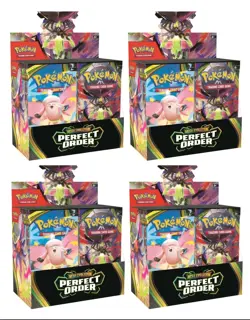 4 Booster Box Case Pokemon Mega Evolution Perfect Order (Presale) - Image 1